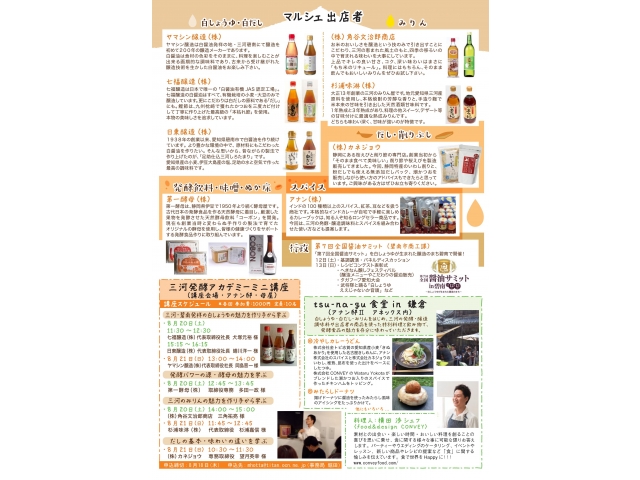 三河発酵マルシェ　詳細